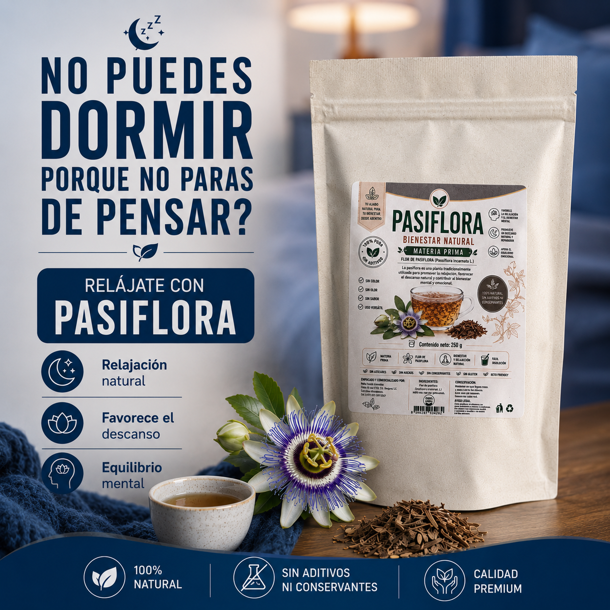 Pasiflora en Polvo - sueño reparador y profundo *250gr