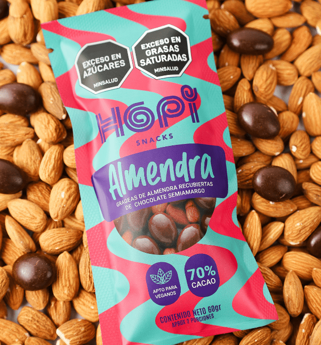 Snack Almendra Cubierta de Chocolate Oscuro - NAHU FOODS COMPANY