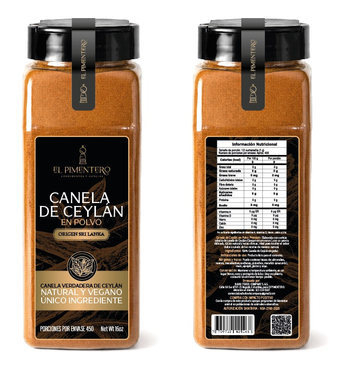 Canela Ceylán en Polvo Alta Pureza *450gr | Regula el Azúcar y Cuida tu Salud