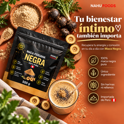 Maca Peruana Negra Runa Dark *500gr- Poder de los Andes - Registro sanitario Vigente