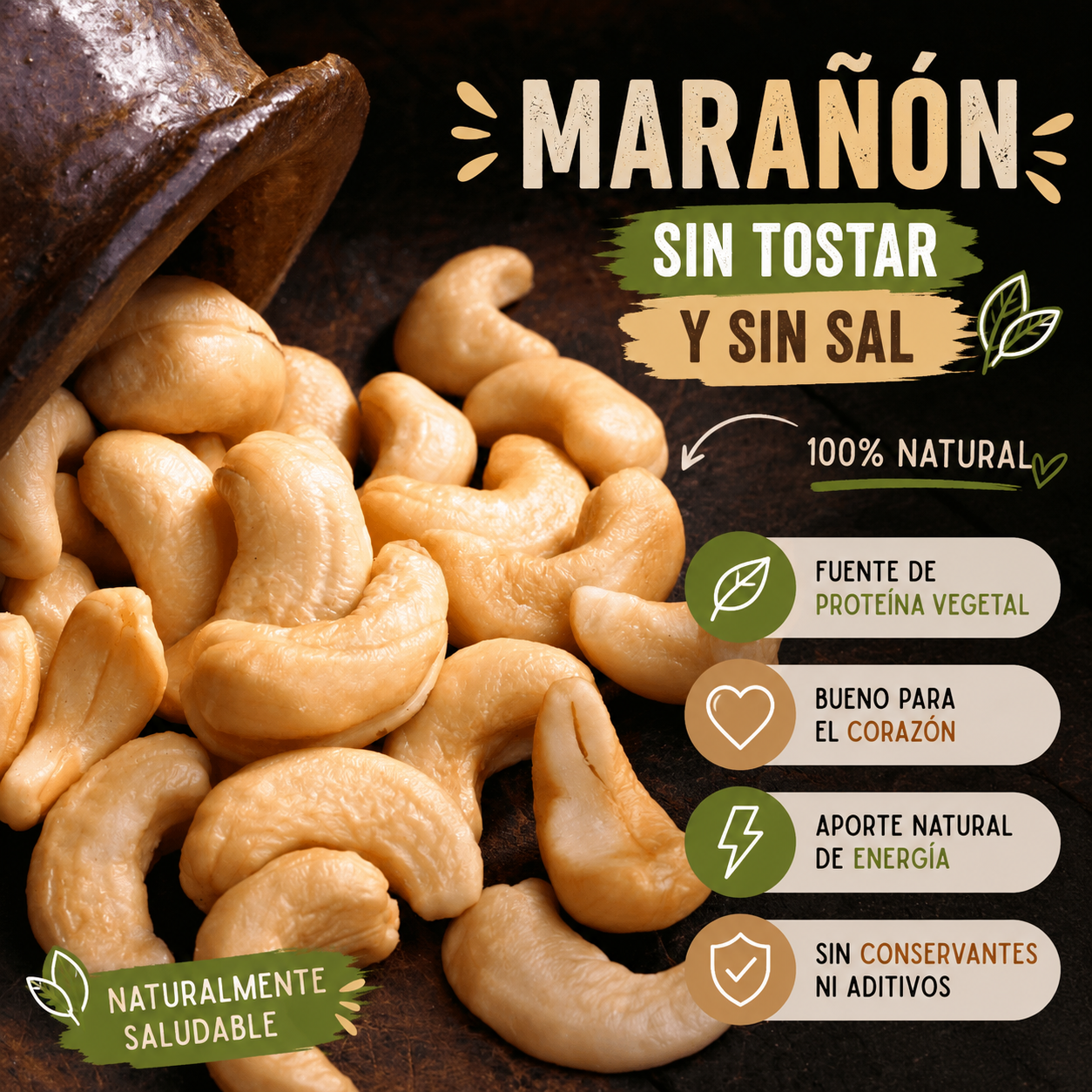 Marañón Natural Sin Tostar y sin sal *250g