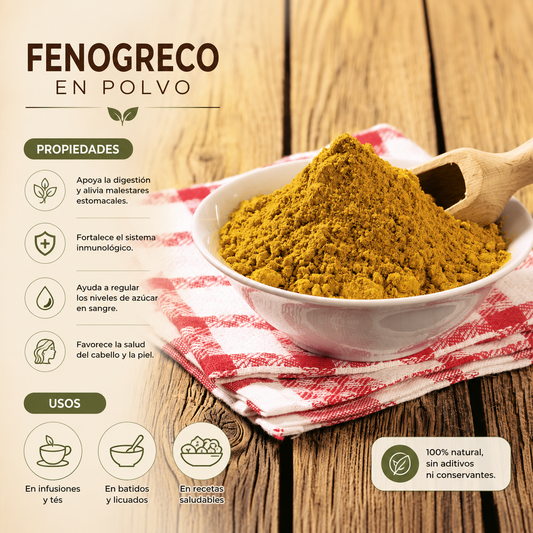 Fenogreco en Polvo 100% Puro *250g - Regula Azúcar y Apoya Lactancia Natural