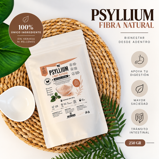 Fibra Psyllium 100% Pura 250g - Aliado para  Digestión, Colesterol y Control de Peso