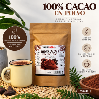 Cacao en Polvo 100% Puro Colombiano *250g- Superalimento Antioxidante