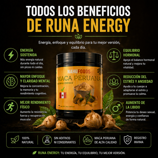 Maca Peruana en Polvo Premium *400gr- Energía y Vitalidad Natural