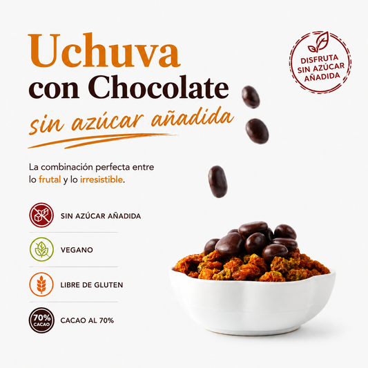 Uchuva de Chocolate Oscuro Sin Azúcar añadida *200g - Keto Colombiano