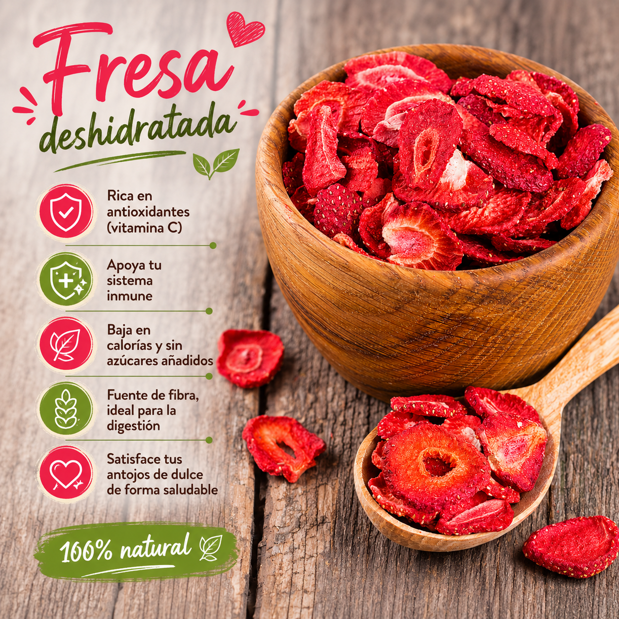 Fresa Deshidratada Seleccionada