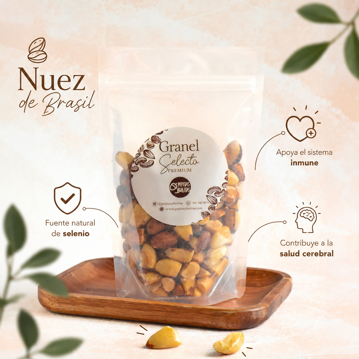 Nuez de Brasil en Trozos Premium - Súper Fuente de Selenio