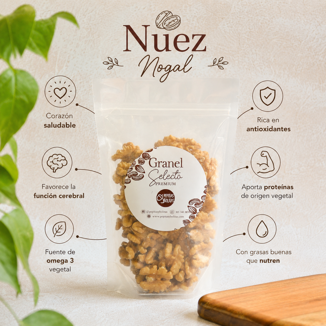 Nuez de Nogal Pack Familiar - Alta en Omega-3 y Antioxidantes