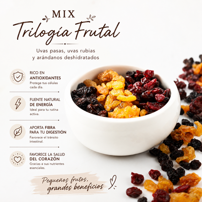 Mix Trilogía Frutal *250g – Frutas Deshidratadas Naturales Sin Azúcar
