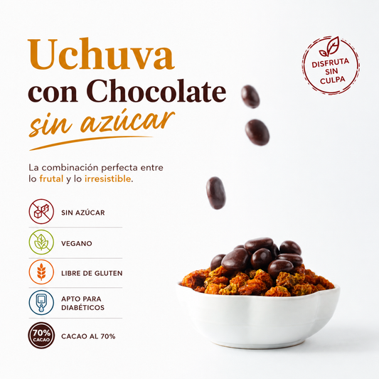 Uchuva de Chocolate Oscuro Sin Azúcar *200g - Keto Colombiano