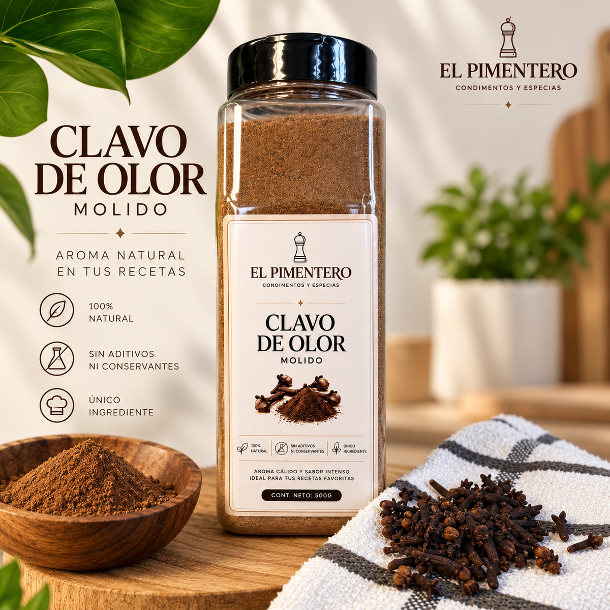 Clavo de Olor Molido Premium – Especia Natural Aromática *500gr