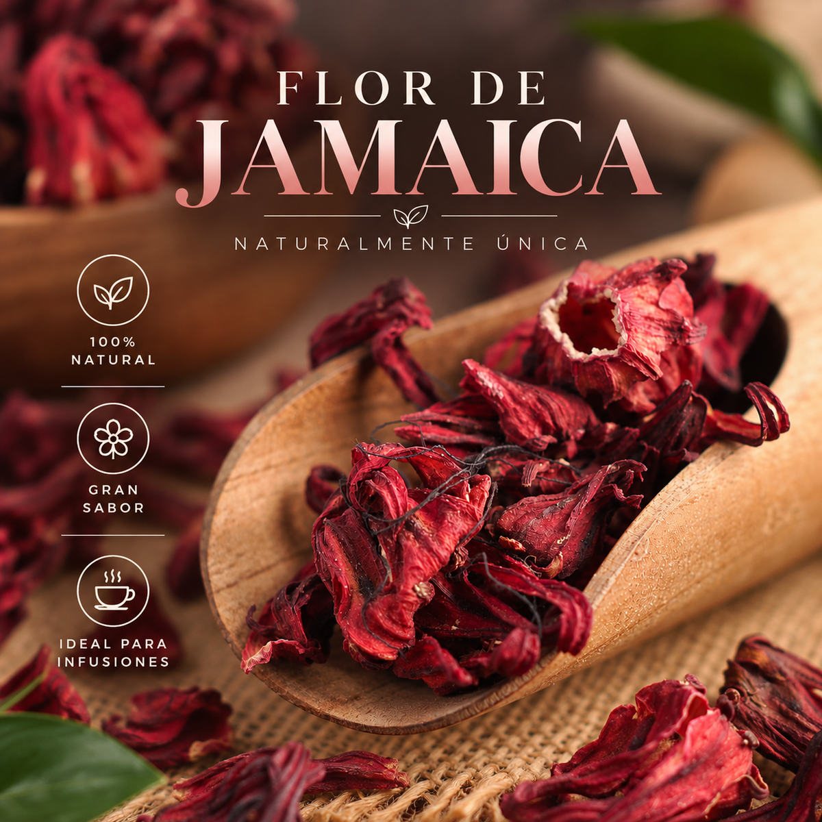 Flor de Jamaica Entera 100 g para Infusiones