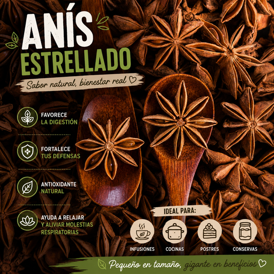 Anís Estrellado para Digestión y Alivio de Gases Naturalmente