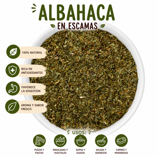 Albahaca en trozos