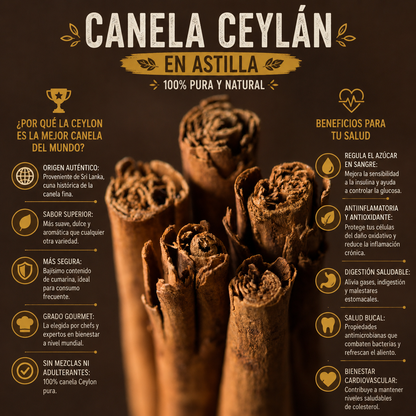 Canela Ceylán en Astillas *1000g| Regula el Azúcar y Cuida tu Salud