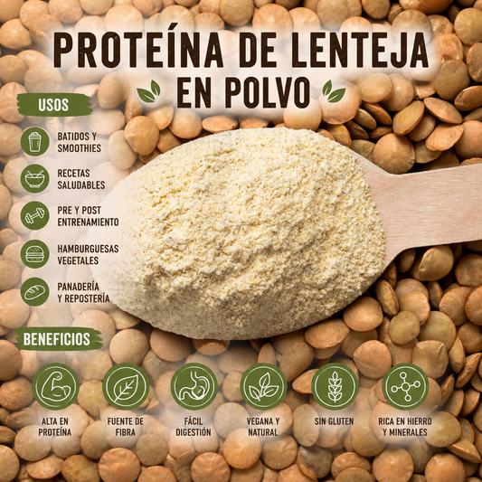 Proteína de Lenteja-100% lenteja molida-Sin rellenos