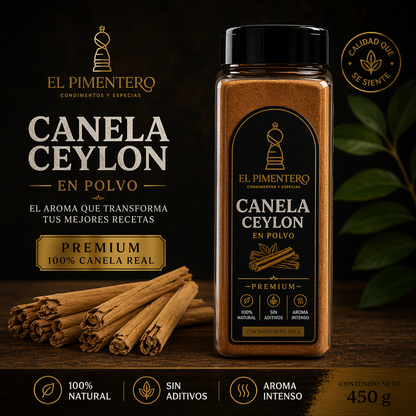 Canela Ceylon en Polvo Alta Pureza *450gr  | Regula el Azúcar y Cuida tu Salud