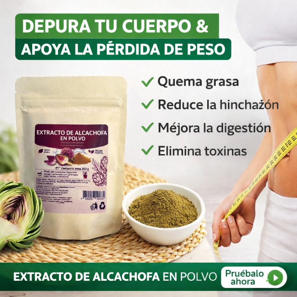 Extracto de Alcachofa en Polvo Premium *250gr- Détox Hepático Natural