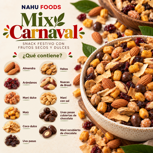 Mix Carnaval 500g - Snack Festivo con Frutos Secos y Dulces