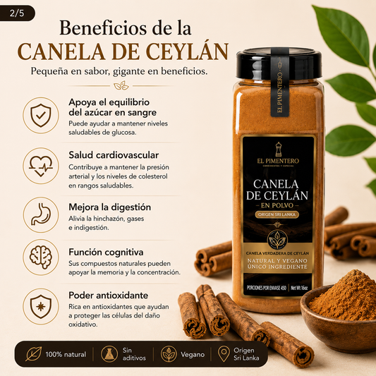 Canela Ceylán en Polvo Alta Pureza *450gr  | Regula el Azúcar y Cuida tu Salud