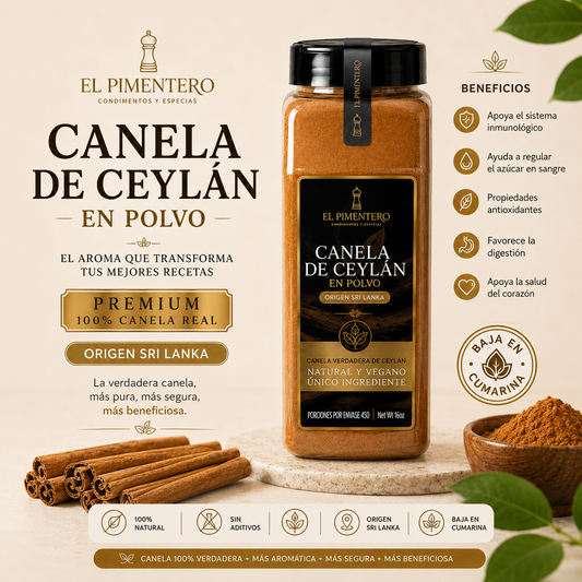 Canela Ceylán en Polvo Alta Pureza *450gr  | Regula el Azúcar y Cuida tu Salud