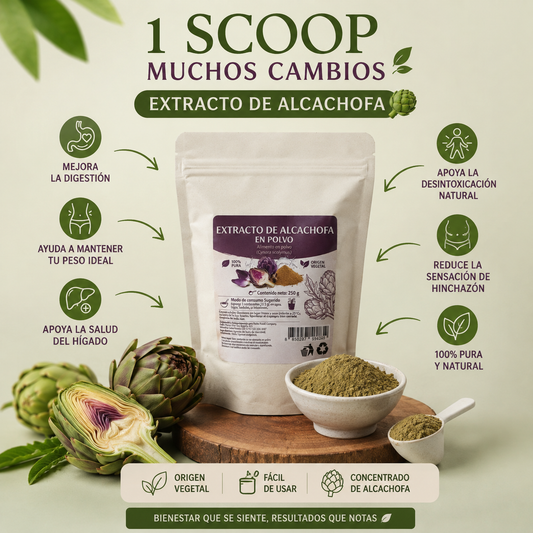 Extracto de Alcachofa en Polvo Premium *250gr- Mejora tu Digestión