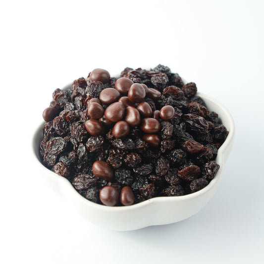 Uvas Pasas Recubiertas de Chocolate Oscuro al 70% Sin Azúcar *200g- Vegano & Antioxidante