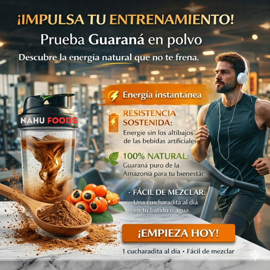 Guaraná en Polvo 100% Natural Amazónico - Energía y Concentración