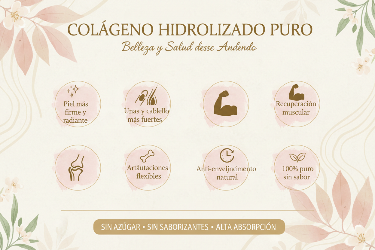 Beneficios de Colágeno Hidrolizado Puro - Belleza y Salud