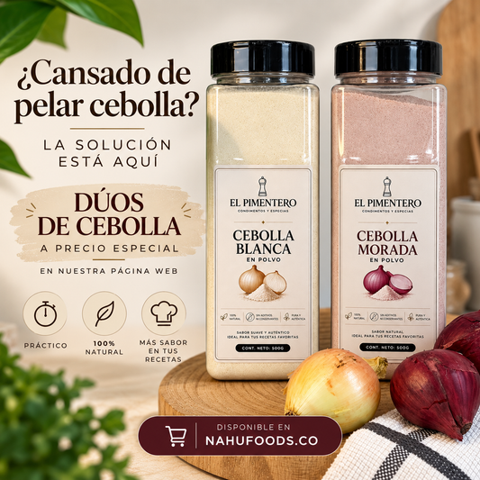 Kit de Cebolla Blanca y Morada en Polvo 500 g c/u